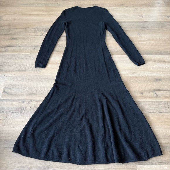 Aritzia Wilfred Black Danse Merino Wool Cashmere Knit Midi Dress - Small - Picture 7 of 8